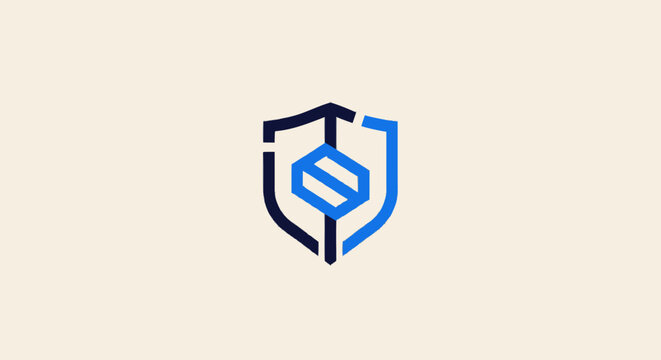 Modern Shield Logo Design - Symbol of Protection and Security.