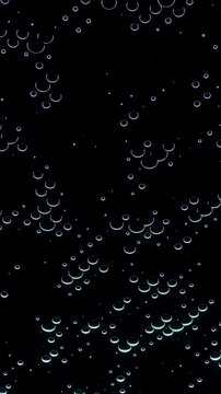 Blue Shimmer Particles. Field Of Teal Particles Softly Drifting Over Dark Surface Creating Visual Depth