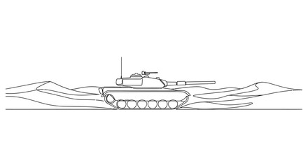 Fototapeta premium Tank military vehicle armored warfare.
