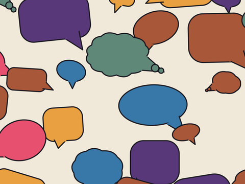 Pop Art Speech Bubble Pattern Trendy Design