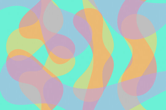 Abstract transparent layered pastel shapes background