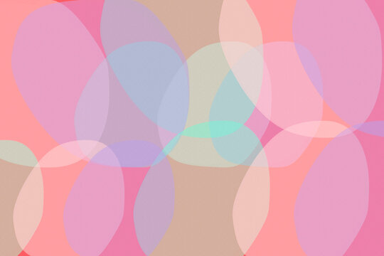 Abstract pastel transparent layered circle background texture
