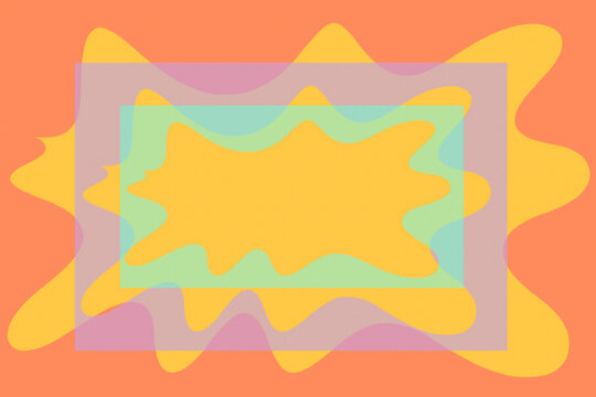 Abstract transparent layered shapes with soft pastel gradient