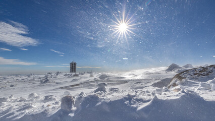 Schneesturm auf dem Brocken © Isnurnfoto.