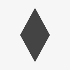Fototapeta premium Diamond firuge icon. Lozenge shape. Vector