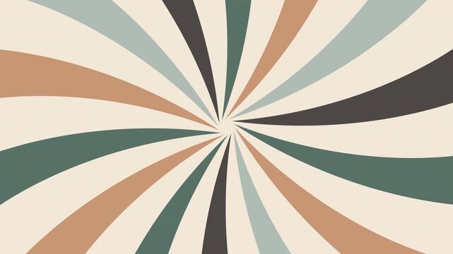 Animated rotating sunburst background with multi colors. 4K animated video