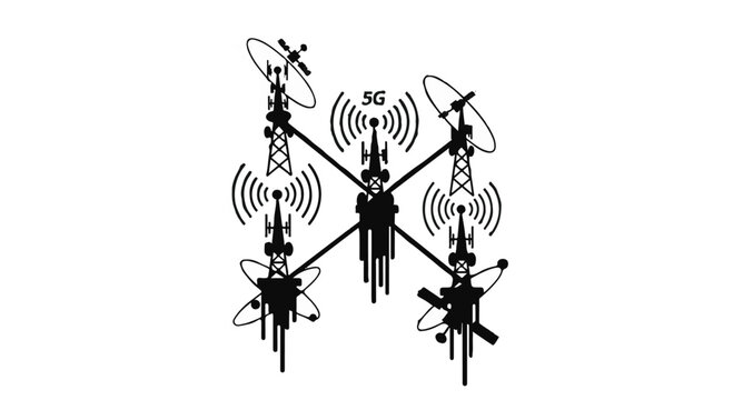 5G network antenna technology illustration