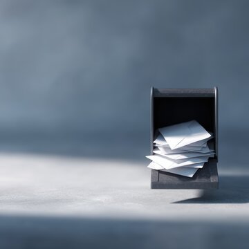 mailbox full of letters communication concept