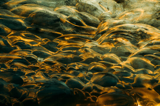 Abstract ice texture on Vatnajokull glacier in Iceland