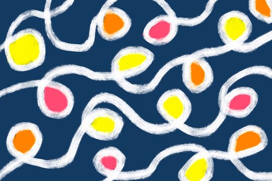 Colorful abstract pattern texture with wavy line and dot