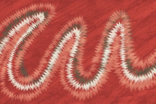 Abstract red textured background with soft zigzag wave pattern