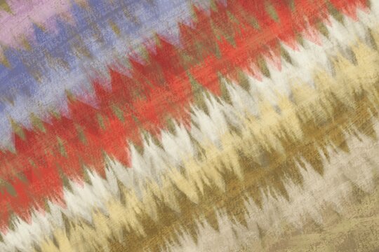 Abstract zigzag pattern with soft watercolor texture background