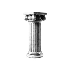 Naklejka premium Antique greek column halftone illustration