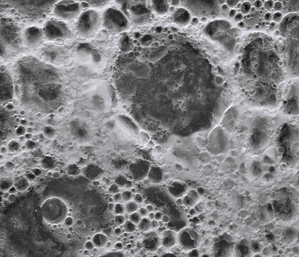 Closeup of milk drink bubbles creating intricate patterns