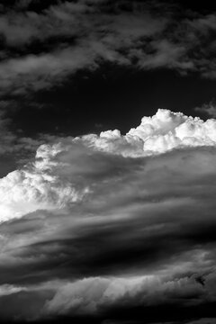 Dramatic cloudscape in black and white