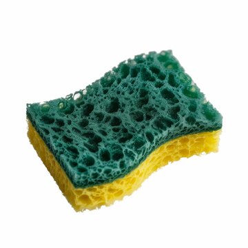 Blue microfiber cloth isolated on white background, ideal for cleaning surfaces