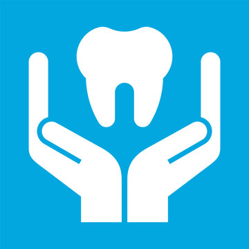 Dental services icon. Dentistry symbol. Dental care and stomatology protection sign.