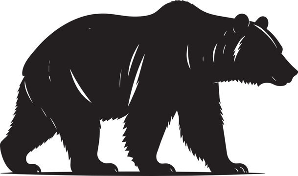 Bear icon modern Silhouette Black Vector