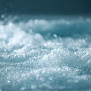 Water in jacuzzi bubbling, spa relaxation concept, close-up texture