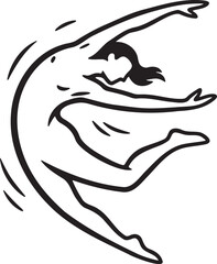 Obraz premium 143_A black and white silhoue_traced