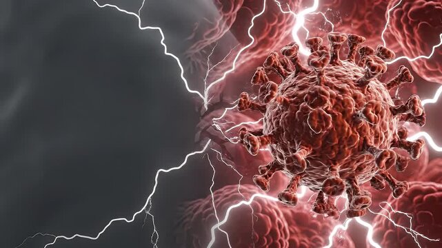 Detailed 3D CGI Visualization of Virus Interaction with Human Cells in a High-Quality Medical Environment