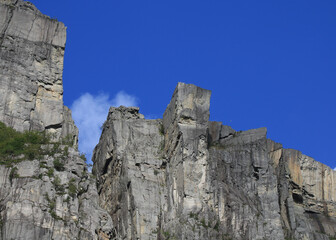Fototapeta premium Pulpit Rock Preikestolen seen from Lysefjord, Norway.