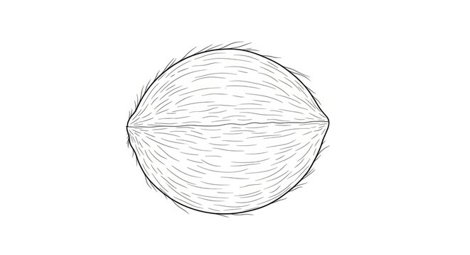 A detailed, black and white line drawing depicts a close-up view of a squirrel's eye. The eye is rendered with numerous fine, parallel lines suggesting the texture of fur.