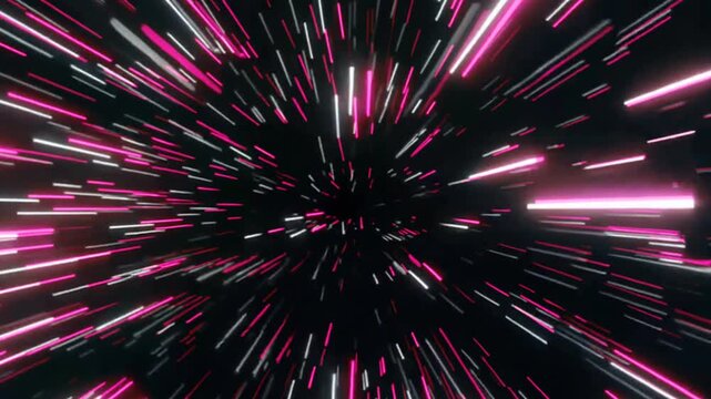 Pink and White Hyper Jump Space Motion
