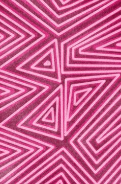 Abstract hand-painted summer-themed geometric pattern
