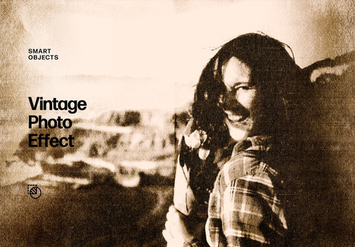 Vintage Photo Effect &ndash; Printer for Album Cover & Social Media (PSD)