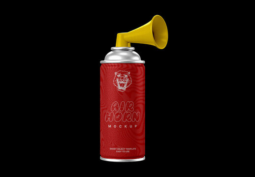 Air Horn Mockup &ndash; Isolated Packaging Branding Presentation (PSD)