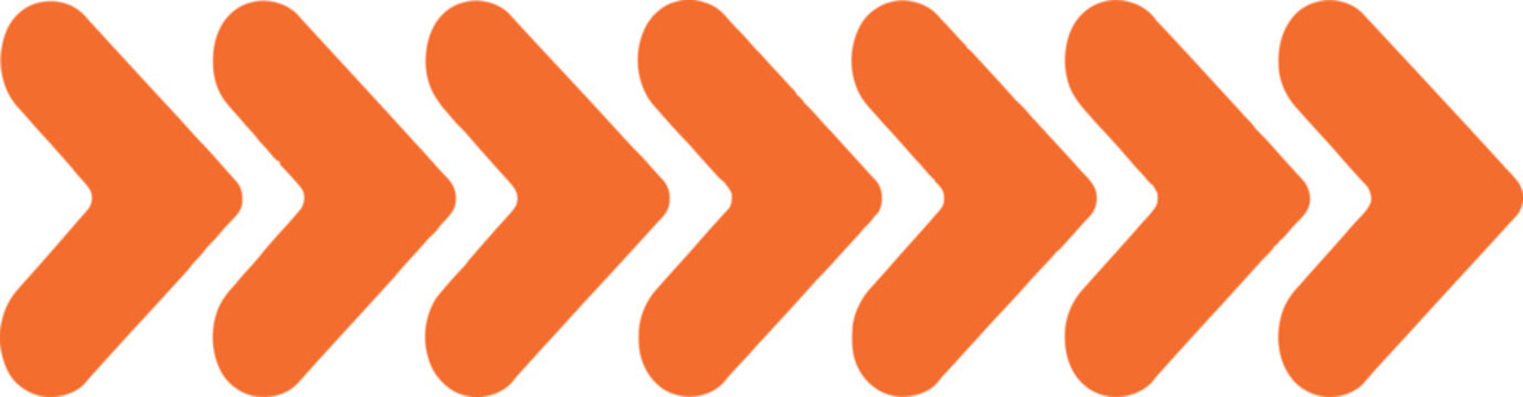 Orange arrow row Vector