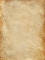 Fototapeta premium Light aged parchment paper with subtle stains and smooth texture, vintage background for clean design layouts, antique style document template