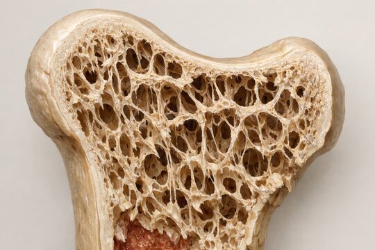 Highresolution Image Displaying Cancellous Bone Intricacies. Magnified Imaging Revealing Detailed Architecture Of Porous Spongelike Bone Structure For Scientific Study