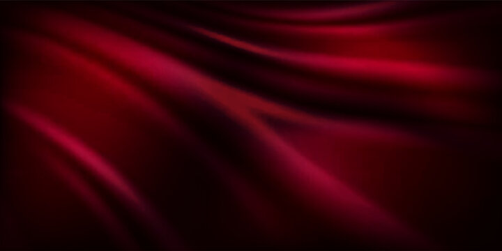 Black dark deep burgundy ruby cherry plum red abstract background. Silk satin velvet fabric. Elegant luxury rich. Curtain drapery fold line wave flow. Romance, Valentine, Birthday. Christmas. Design.
