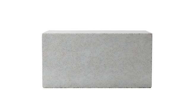 Single grey concrete block for construction building projects