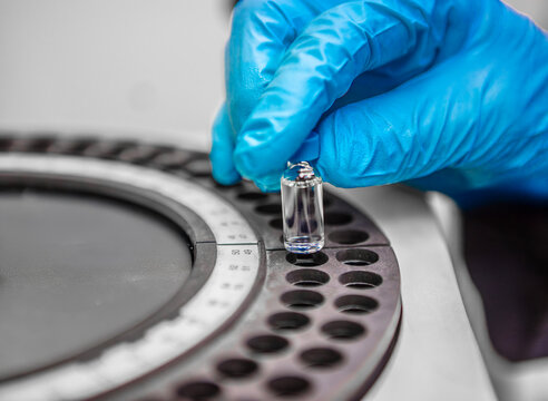 Sample testing in chemical lab
