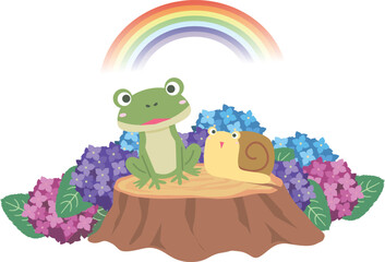 Obraz premium 梅雨のイラスト素材