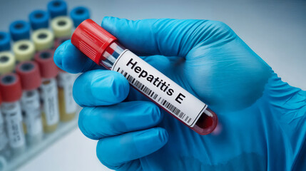 Obraz premium Medical Professional Holding Hepatitis E Sample