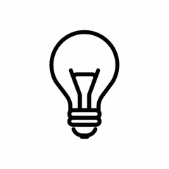 Fototapeta premium Simple outline of a light bulb icon representing an idea.