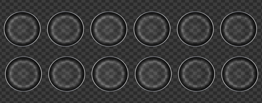 Translucent morphism panel with neon light effects and holographic bubbles for contemporary tech interface backgrounds and app navigation