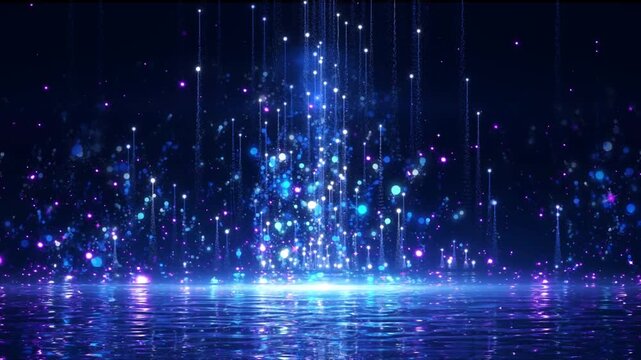 Dreamy and aesthetic particle light effect background video