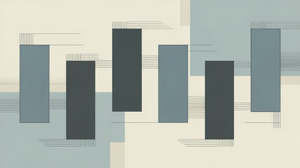 Fototapeta premium Abstract Bars: An intriguing display of colored bars forming a visually appealing abstract design, perfect for adding a touch of contemporary flair to any project.