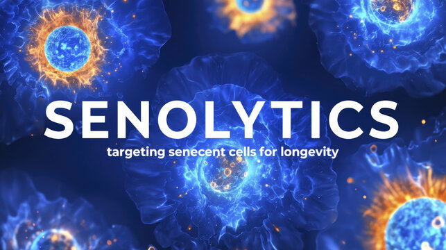 Intricate Cellular Structures Depicting Senolytics Research for Longevity and Health