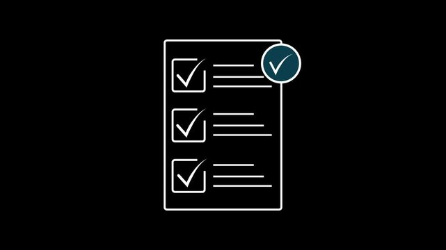 Completed Tasks and Verification Tick Marks for Productivity and Task Management Concept.
