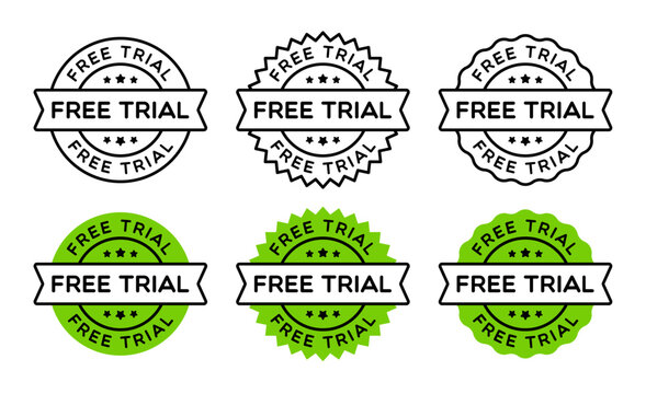 Vector Free Trial Badge Labels