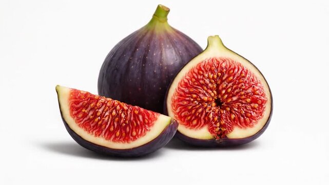Fresh figs cut open revealing juicy interior rich texture and natural sweetness