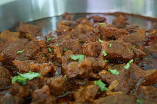 Traditional Malay Rendang Daging Beef Curry Dish