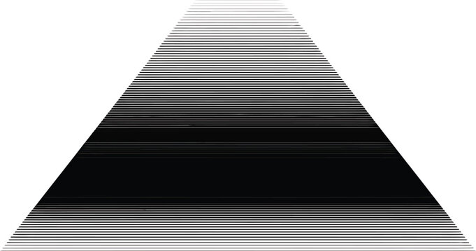 Black Gradient Pyramid on White Background