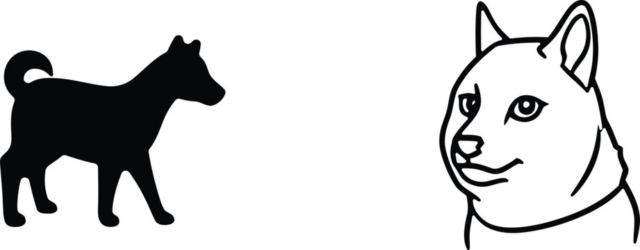 Doge meme illustration a side by side comparison of two distinct doge representations
